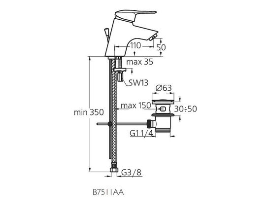 смеситель для раковины ideal standard sanremo b7511aa в Актобе фото № 2