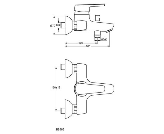 смеситель для ванны ideal standard cerasprint b9566aa в Актобе фото № 2