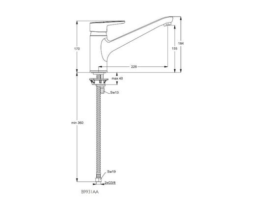 смеситель для кухни ideal standard connect blue b9931aa в Актобе фото № 2