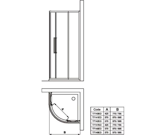 Душевой уголок ideal standard 100х100 kubo t7142/k517701 в Актобе фото № 2