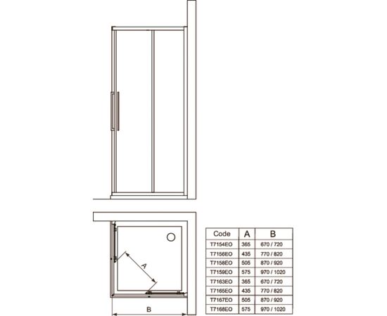 Душевой уголок ideal standard 90х90 kubo t7158x2/t26620/k7817 (k) в Актобе фото № 2