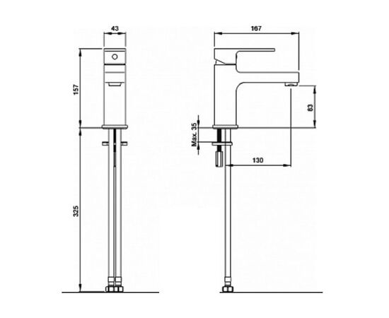 смеситель для раковины vitra q-line a40775exp в Актобе фото № 3