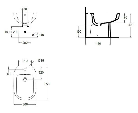 Биде ideal standard playa j492601 в Актобе фото № 2