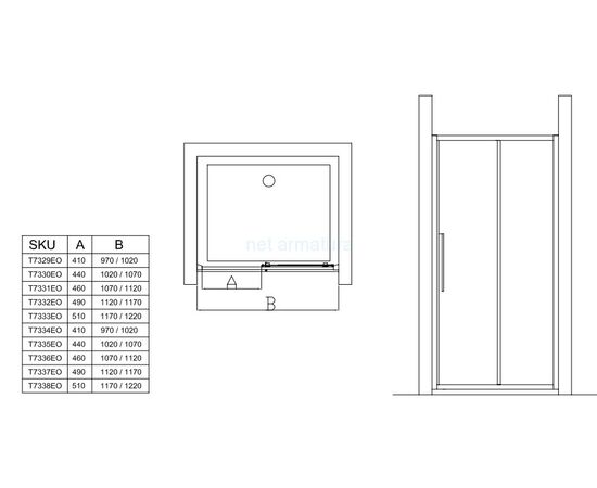 Душевая дверь ideal standard 120x195 kubo т7333ео в Актобе фото № 1