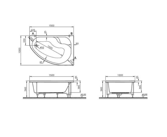 Ванна акриловая vitra 150x100 nusa r 50780001000 в Актобе фото № 2