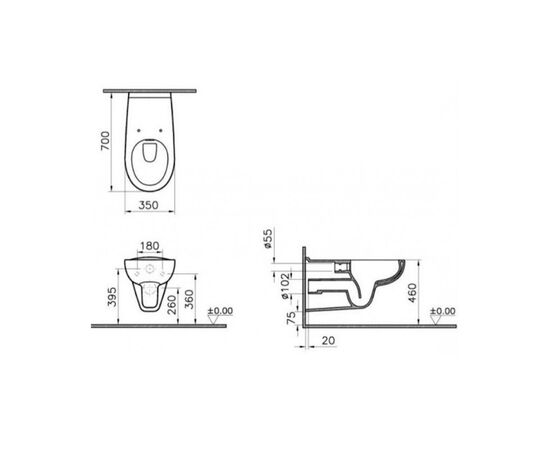 Подвесной унитаз vitra conforma 5810b003-6234 в Актобе фото № 2