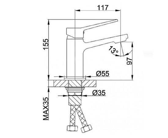 смеситель для раковины frap f1062 в Актобе фото № 2