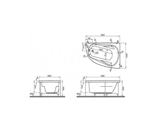 Ванна акриловая vitra comfort 52690001000 160x100 r в Актобе фото № 2