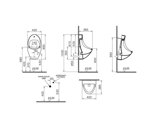 Писсуар vitra arkitekt 4106b003-5597 сенсорный в Актобе фото № 2