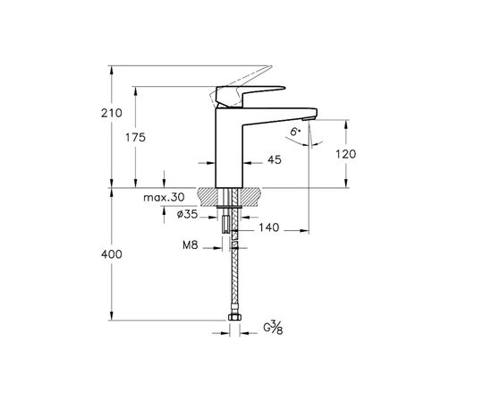 смеситель для раковины vitra root round a42731exp в Актобе фото № 2