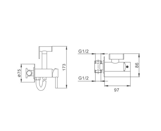 Гигиенический душ frap f7505-4 со смесителем в Актобе фото № 2