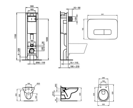 унитаз подвесной ideal standard eurovit k881201 с инсталляцией e233267 клавиша смыва r0123aa в Актобе фото № 2