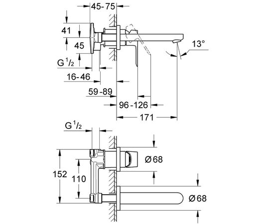 смеситель для раковины grohe bauedge new 20474001 в Актобе фото № 2