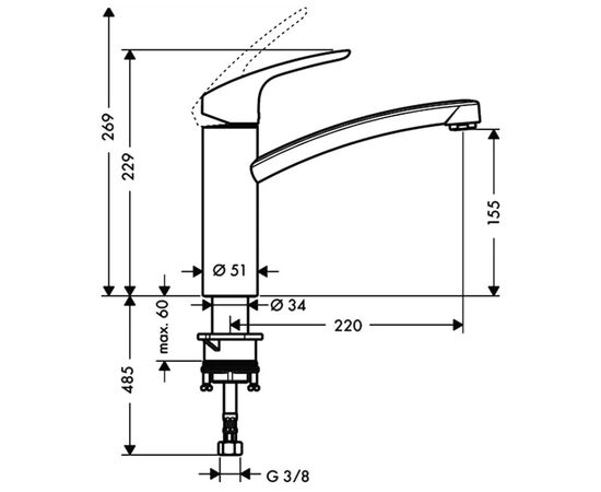 смеситель для кухни hansgrohe focus 31806000 в Актобе фото № 2