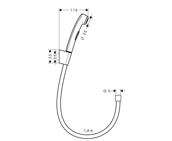 Гигиенический душ hansgrohe metris s 32128000 в Актобе фото № 2