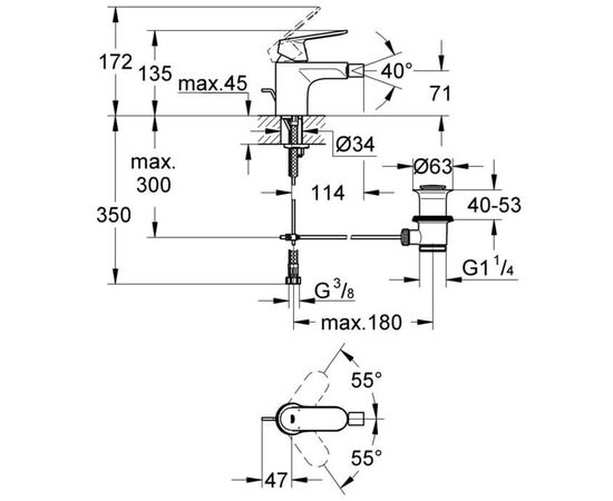 смеситель для биде grohe eurosmart cosmopolitan 32839000 в Актобе фото № 2