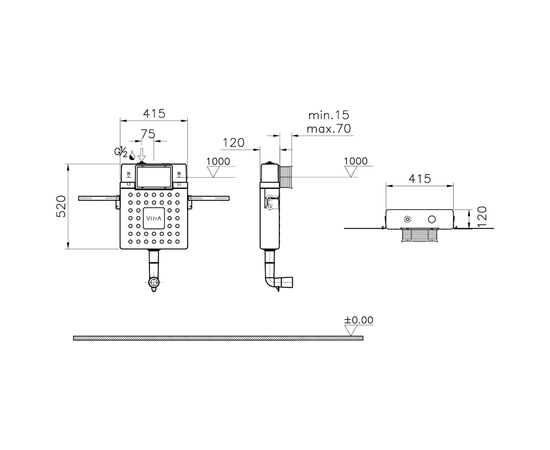 Бачок скрытого монтажа vitra 762-1740-01 в Актобе фото № 2