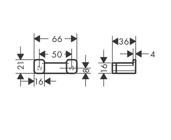 Крючок двойной hansgrohe addstoris 41755670 черный матовый в Актобе фото № 2