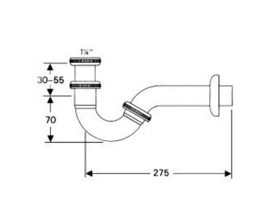 Cифон для биде hansgrohe 55237000 хром в Актобе фото № 2