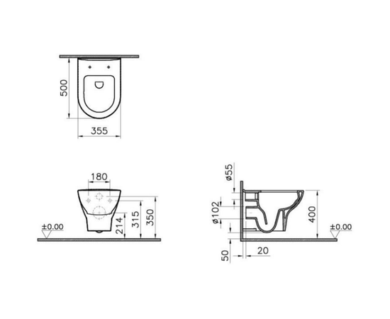 унитаз подвесной vitra zentrum 5795b003-0850 функция биде в Актобе фото № 2