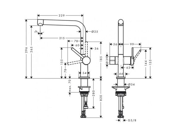 смеситель для кухни hansgrohe talis m54 72827670 в Актобе фото № 2