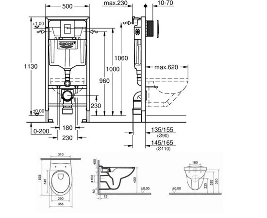 унитаз с инсталляцией vitra normus 7855b003-0075 38772001 в Актобе фото № 2