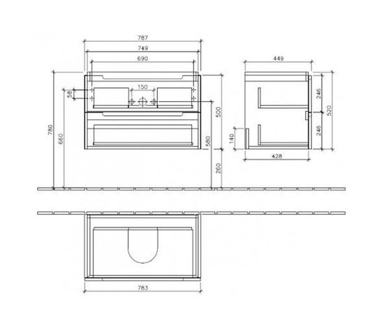 тумба под раковину villeroy&boch subway 2.0 a69600dh в Актобе фото № 2