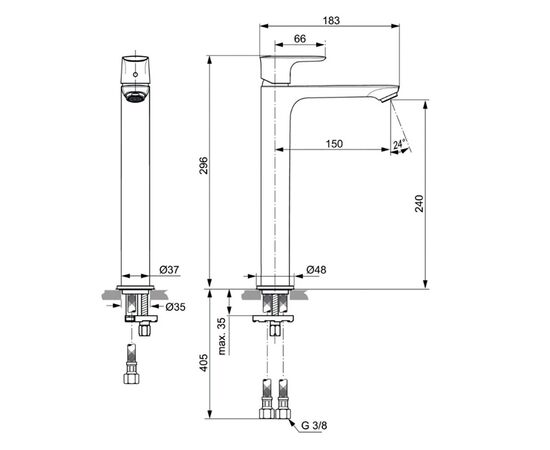 смеситель для раковины ideal standard connect air a7027aa в Актобе фото № 4