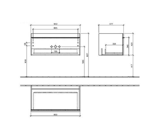 тумба под раковину villeroy & boch venticello a93501ra в Актобе фото № 2