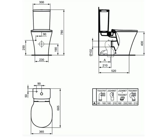 унитаз напольный ideal standard connect air e009701 aquablade без микролифта в Актобе фото № 2