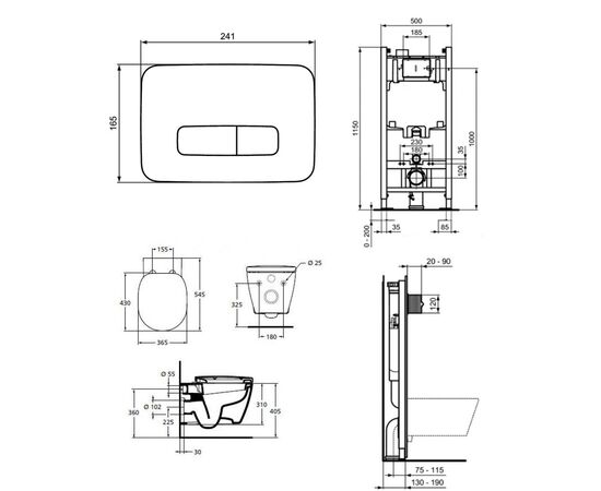 Комплект 4в1 ideal standard connect e803501 r046367 r0123aa в Актобе фото № 2