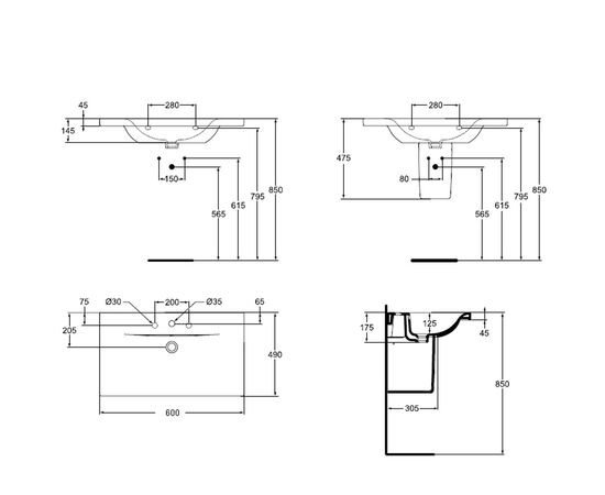 раковина подвесная ideal standard connect e812901 в Актобе фото № 2