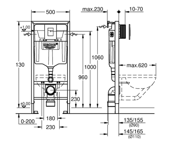 Комплект 4в1 hans grohe m5504b+38772001 в Актобе фото № 2