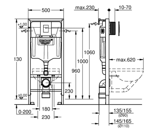 Комплект 4в1 hans grohe m5504d+38772001 в Актобе фото № 2