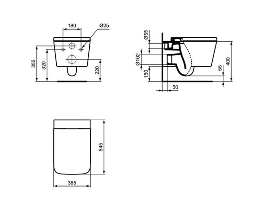 унитаз подвесной ideal standard blend cube t368601 с микролифтом в Актобе фото № 4