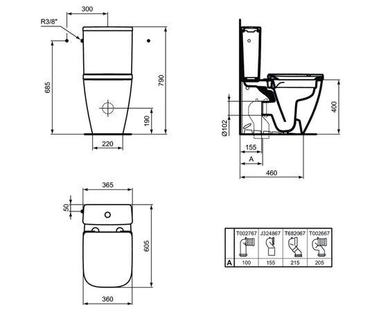 унитаз напольный ideal standard i.life s t500001 в Актобе фото № 3