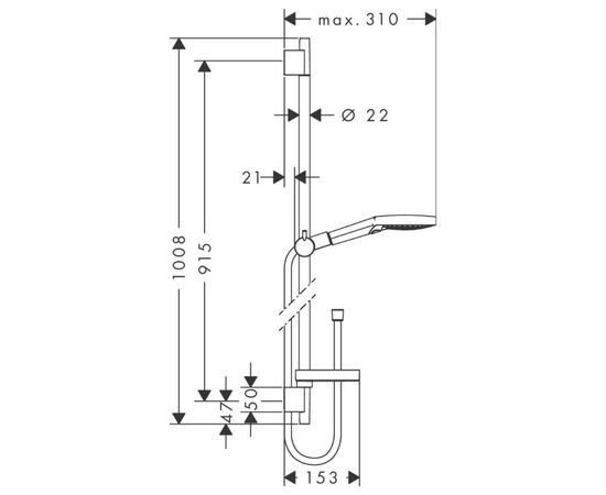 Душевoй гарнитур hansgrohe raindance select s 26631000 в Актобе фото № 2