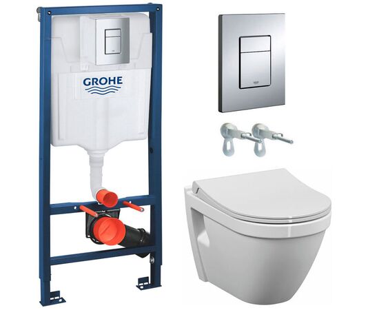 унитаз с инсталляцией grohe 38772001 7740b003-0075 slim в Актобе фото № 1