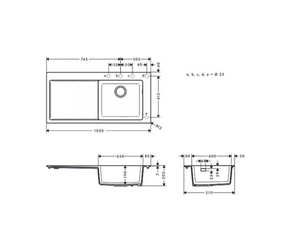 Кухонная мойка hansgrohe s514-f450 43314290 искусственный камень в Актобе фото № 2