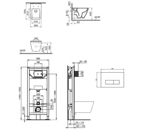 унитаз с инсталляцией 4в1 vitra 7082b003-0075 r020467 r0121aa lift в Актобе фото № 3