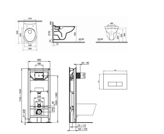 унитаз с инсталляцией 4в1 vitra 7855b003-0075 r020467 r0121aa lift в Актобе фото № 2