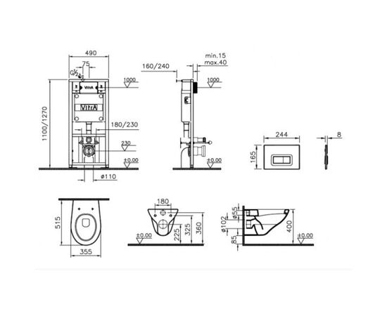 Комплект vitra s40 l-box 9005b003-7211 в Актобе фото № 3