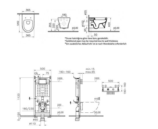 унитаз с инсталляцией 4в1 vitra 4449b003-0101 bella 700-1873 slim lift в Актобе фото № 2