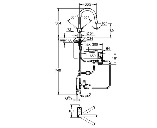 смеситель для кухни grohe minta 31358002 в Актобе фото № 4