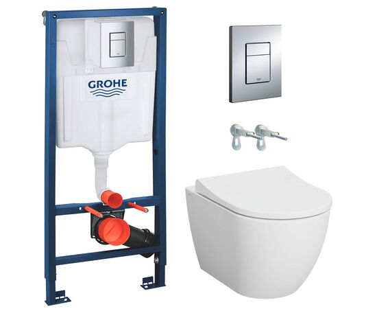 унитаз с инсталляцией 4в1 grohe rapid sl 38772001 7510b003-0075, безободковый в Актобе фото № 1