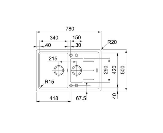 Кухонная мойка franke bfg 651-78 114.0280.884 в Актобе фото № 2