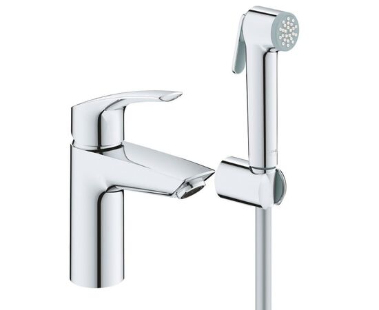 смеситель для раковины grohe eurosmart 23124003 с гигиеническим душем, хром в Актобе фото № 1