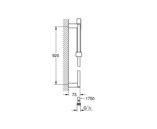 Душевой гарнитур grohe euphoria cube stick 27700000, 900, хром в Актобе фото № 2