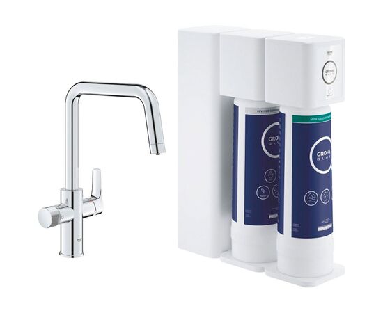 смеситель для кухни grohe blue pure eurosmart 3058700, c фильтром и технологией обратный осмос, хром в Актобе фото № 1