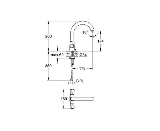 смеситель для кухни grohe avina 31065000, хром в Актобе фото № 2